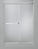 Sterling 660B-54S Standard Shower Door 65H x 49 - 54W Hammered Glass Silver