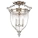 Hanover 3-Light Semi Flush - Polished Nickel Finish with Clear Glass Shade