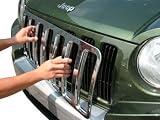 2007 - 2009 JEEP Compass High Impact Triple Chrome Plated ABS Grille Grill Inserts Overlays