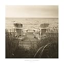 Christine Triebert / Beach Chairs / 61 cm x 61 cm - Leinwand auf Keilrahmen: Leinwandstruktur (Folienveredelt) / Leinwandbild