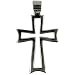 Hollow Cross - Sterling Silver Pendant Necklace