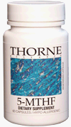 Thorne Research - 5-MTHF (5-Methyltetrahydrofolate) - 60's
From Thorne Research
