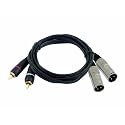 Stereo Male RCA to Male XLR Cable DJ PA - 1.5 meters