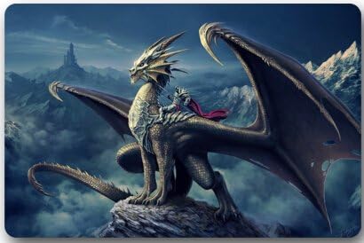 Fashion Machine-washable Indoor/Outdoor Doormat -- Dragon in the Dark Custom Door Mat/Gate Pad 23.6"(L) x 15.7"(W)