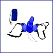 Butterfly Vibrator Strap on Remote Control Wireless Blue