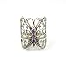 Sterling Silver Amethyst Butterfly Ring