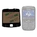Blackberry 8520 Curve replacement Screen lens in BLACK - Easy Self-Assembly, comes complete with sticker adhesive and rubber button pad attached for quick and easy self replacement - Replace your damaged/scratched top screen fast, easily and cheaply