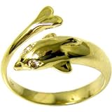 10kt GOLD Pink Cubic Zirconia DOLPHIN Toe Ring
