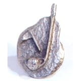 Emenee 2 1 4 quot X 1 1 2 quot Golf Club W Ball Knob Antique Bright Brass MK 1118 ABB