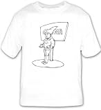 T-shirt with board, black and white, cap, boy, sign, China, child, Asia, inhabitant
