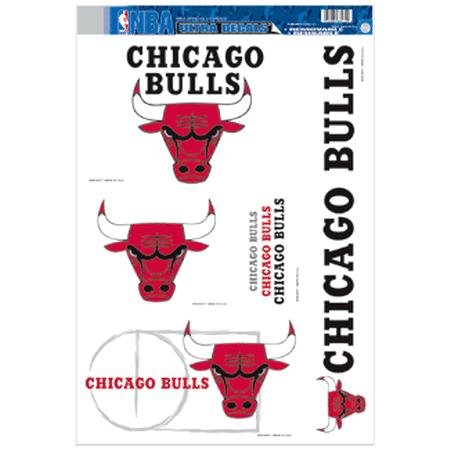 Chicago Bulls Official Logo 11"x17" Ultra Decal Window Cling Set