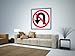 Street & Traffic Sign Wall Decals - No U Turns Symbol Sign - 12 inch Removable Graphic