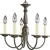 Progress Lighting P4009-20 5-Light Chandelier, Antique Bronze