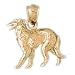 14K Gold Pendant Hound Dog 3.6 - Gram(s) - Free Shipping
