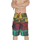 Mens Hurley red, yellow and green amplifier design boardshorts. Very high quality board shorts that is great for wakeboard, surfing and other watersports.