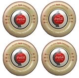 Coca Cola Collectible Diner 8 Inch Plates - Arrow Style - (4 PACK)