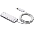 ELECOM USB2.0HUB AC�A�_�v�^�t �Z���t�E�o�X�p���[���Ή� 4�|�[�g �z���C�g U2H-EG4SWH