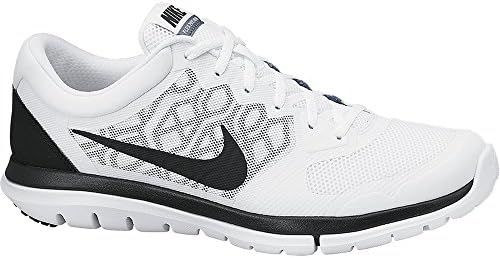Men's Nike Flex Run 2015 Running Shoe White/Blue Graphite/Black Size 12 M US