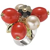 Rosehip Ring, crystal MLG/silver-plated, L