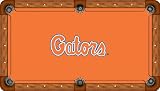 University of Florida Pool Table Felt - Professional 8ft - Gators Logo Orange