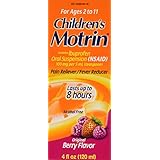 Motrin Children's Pain Reliever/fever Reducer, Oral Suspension, Original Berry Flavor 4 Oz (Pack of 2)