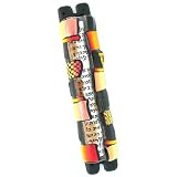 Glistening Squares Glass Mezuzah in Orange/Red