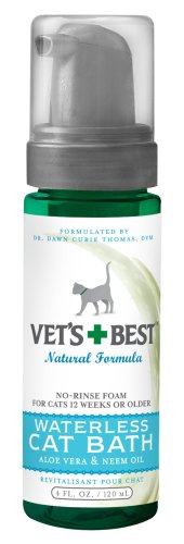 Veterinarian's Best Dry Clean Waterless Cat Bath Foam, 4oz.
