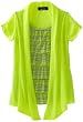 Amy Byer Girls 7-16 Stripe Tier Inset Twofer Shirt