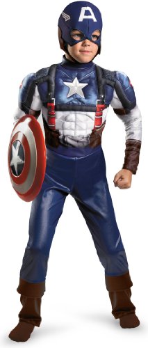  Captain America Movie Classic Muscle Costume - Small (4-6)