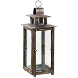 Eigenschaften LIVING-ART24  / GROßE VINTAGE LATERNE HOLZLATERNE HOLZ METALL 50CM