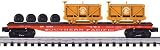 TRAIN O FLAT CAR WITH 2 ORE CARS