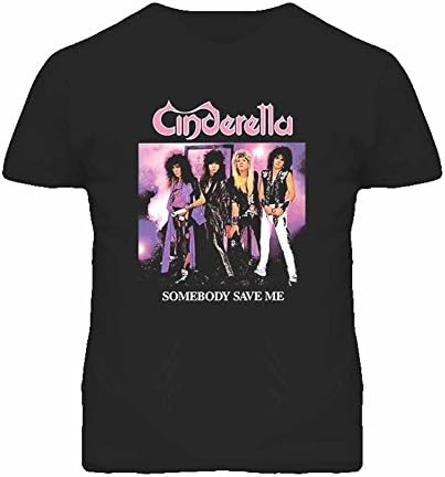LeadingTshirts Cinderella Rock Metal 80s Retro Music Band T-Shirt XX-Large Black