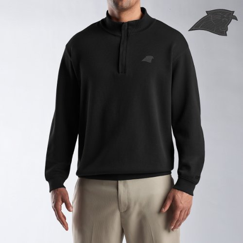 Cutter & Buck Carolina Panthers Men's Journey Supima Half-Zip Shirt Medium