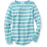 オールドネイビー OLD NAVY/ ロング&リーンワッフルニットクルーネックティ ウォーマーウォーターズ トップス長袖Tシャツ S (6～7歳)【並行輸入】