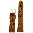 Watch Band Snake Grain Genuine Leather Easy Change Honey Brown 18mm