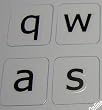 ENGLISH US LARGE LETTERING (LOWER CASE) KEYBOARD STICKERS GREY NON TRANSPARENT