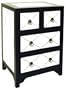 Tanner 2+2 drawer Mirror Chest, 2+2 DRAWER, BLACK