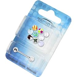 14 Gauge Multi Clear 10 Ball Interchangeable Barbell Pack