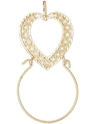 Dazzlers Solid 14k Gold Heart Holder Charm Pendant Available in three colors from jewelsberry (weights: 3.1 grams only)