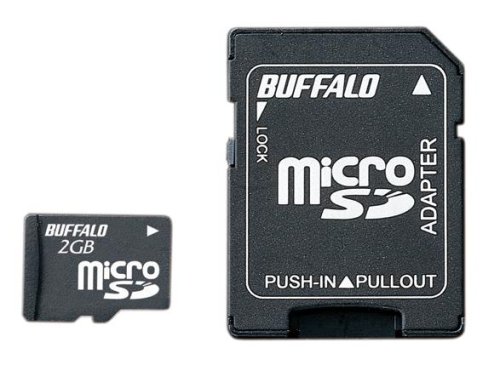 BUFFALO 高速/防水仕様 microSD SD変換アダプター付モデル RMSD-BS02GSA