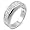 Men's Sterling Silver Half Eternity Cubic Zirconia CZ Wedding Band Ring Sz 7