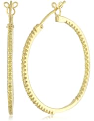 Sethi Couture "Simple Elegance" 1 Inch Yellow Diamond Micro Hoop Earrings