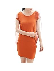 Above the Knee Short Sleeves Chiffon/Polyester Round Neck Prom Dress 