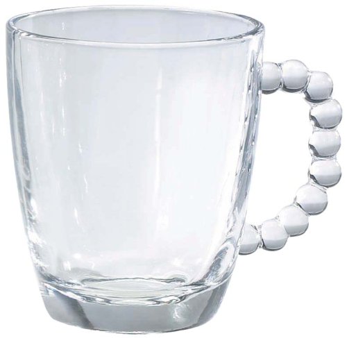Ambiance Beaded Glass 10-Ounce Mug, Set of 4