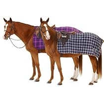 Centaur Fleece Exercise Sheet - Size:Large Horse (80-84) Color:Blue Corn Plaid
