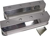 1986-97 Chevy 5.0L & 5.7L Fabricated Polished Aluminum Center Bolt Valve Covers w/o Holes - Smooth