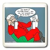 Rich Diesslins Funny Christmas Cartoons  Santa S List  The Bad List  Light Switch Covers  Double Toggle Switch