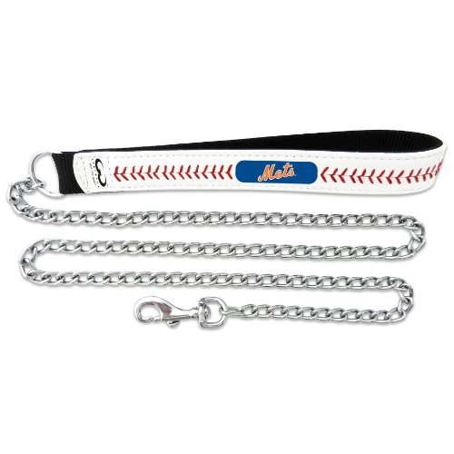 MLB New York Mets Baseball Leather Chain Leash, 3.5 mm at Amazon.com