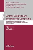 Swarm, evolutionary and memetic computing : second international conference, SEMCCO 2011, Visakhapatnam, Andhra Pradesh, India, December 19-21, 2011 : proceedings
