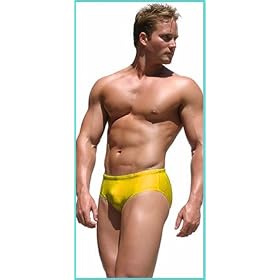 Yellow Wrestling Spandex Briefs Shorts